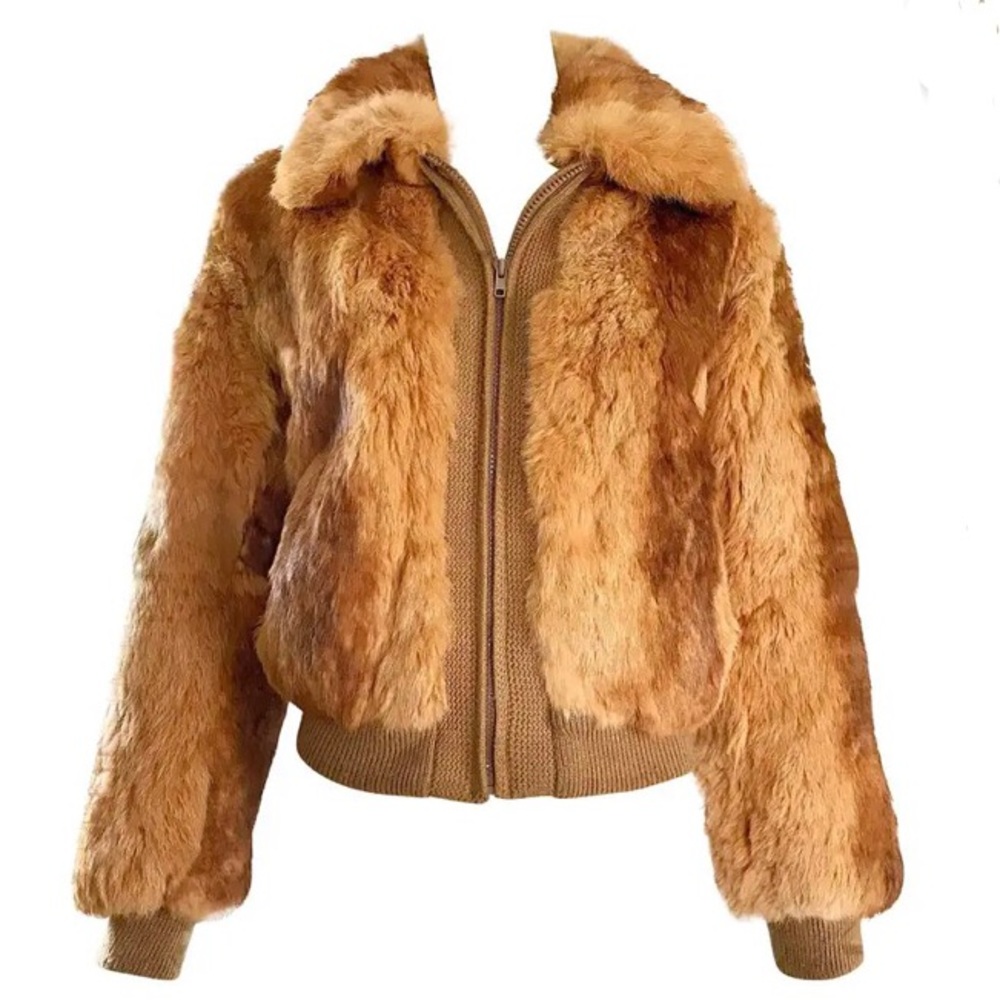 Vintage rabbit fur coat
